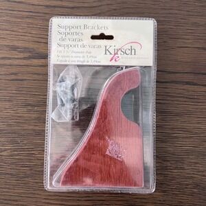 Kirsch Support Brackets Light Cherry Wood Finish Fits 1 3/8 Inch Diameter Pole